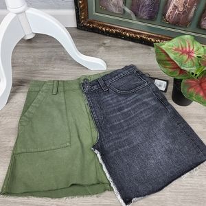 HUDSON Los Angeles Jeans Split Denim Skirt